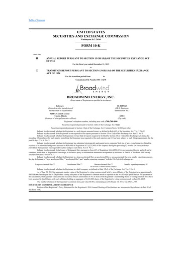 Thumbnail Broadwind 10-K Annual Report 2015