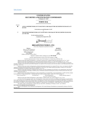 Thumbnail Broadwind 10-K Annual Report 2017