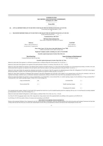 Thumbnail Oil States International
 10-K Annual Report 2018