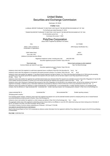 Thumbnail Avient 10-K Annual Report 2018