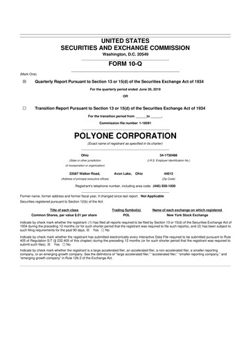 Vorschaubild Avient 10-Q Quartalsbericht 2019 
