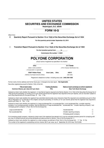 Vorschaubild Avient 10-Q Quartalsbericht 2019 