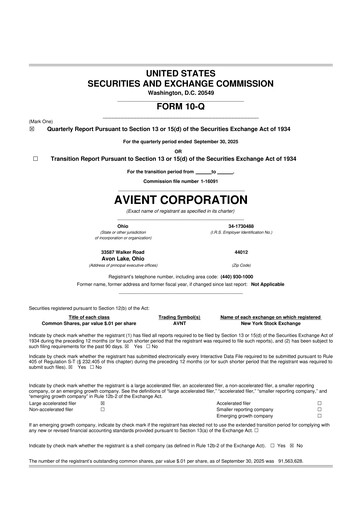 Vorschaubild Avient 10-Q Quartalsbericht 2025 