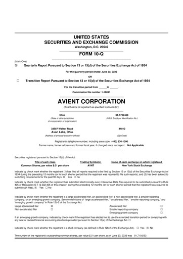 Thumbnail Avient 10-Q Quarterly Report FY2026 