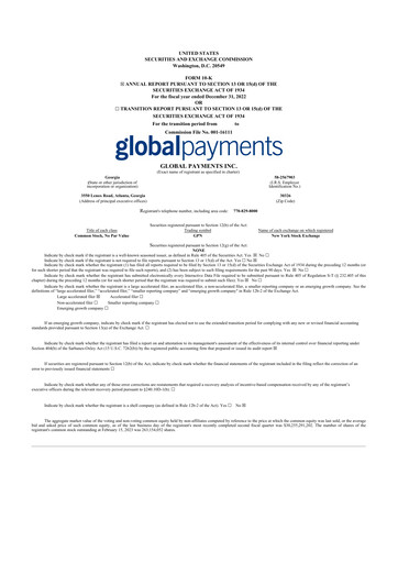 Thumbnail Global Payments 10-K Annual Report 2022