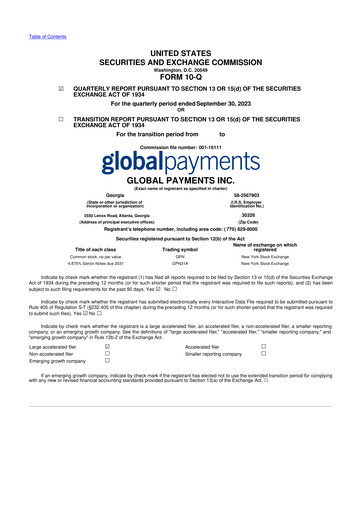 Thumbnail Global Payments 10-Q Quarterly Report FY2023 