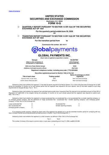 Thumbnail Global Payments 10-Q Quarterly Report FY2026 