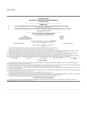 Thumbnail Exact Sciences 10-K Annual Report 2024