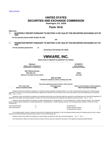 Thumbnail Vmware 10-Q Quarterly Report FY2023 