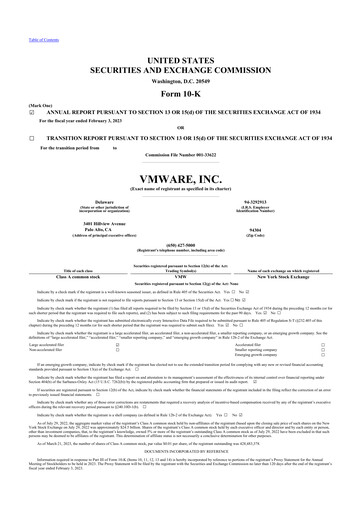 Thumbnail Vmware 10-K Annual Report 2023