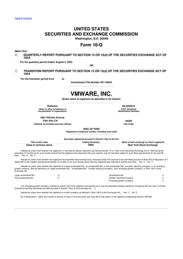 Thumbnail Vmware 10-Q Quarterly Report FY2024 