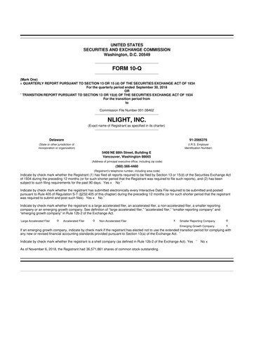 Vorschaubild nLIGHT 10-Q Quartalsbericht  
