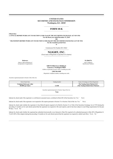 Thumbnail nLIGHT 10-K Annual Report 2019