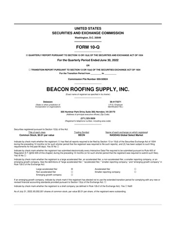 Thumbnail Beacon Roofing Supply 10-Q Quarterly Report FY2022 