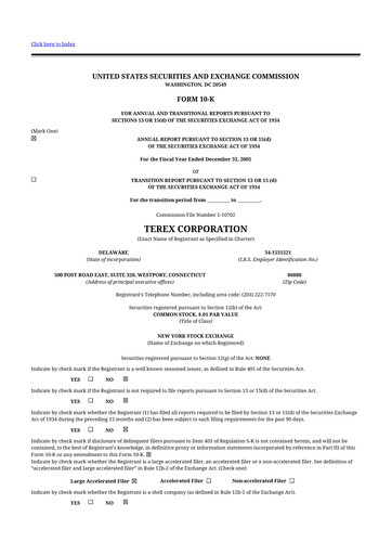 Thumbnail Terex
 10-K Annual Report 