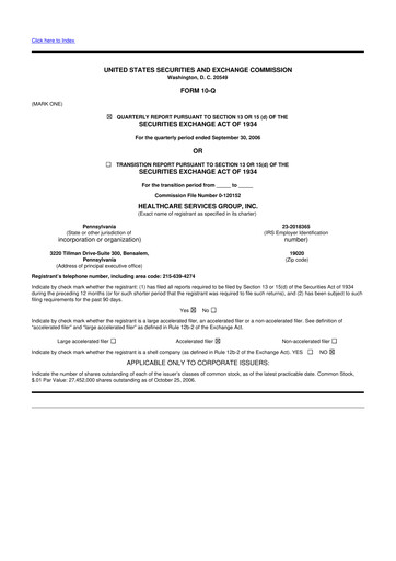 Vorschaubild Healthcare Services Group 10-Q Quartalsbericht  