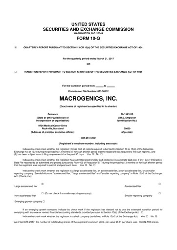 Thumbnail MacroGenics 10-Q Quarterly Report FY2017 