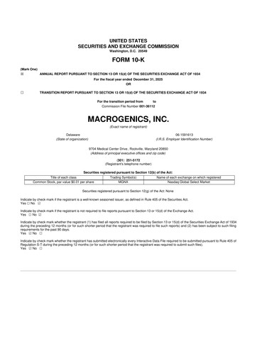 Thumbnail MacroGenics 10-K Annual Report 2025