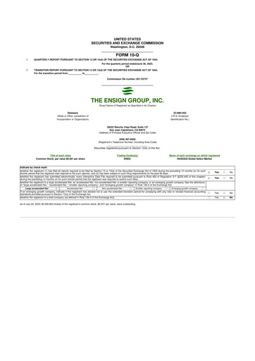 Thumbnail The Ensign Group 10-Q Quarterly Report FY2023 