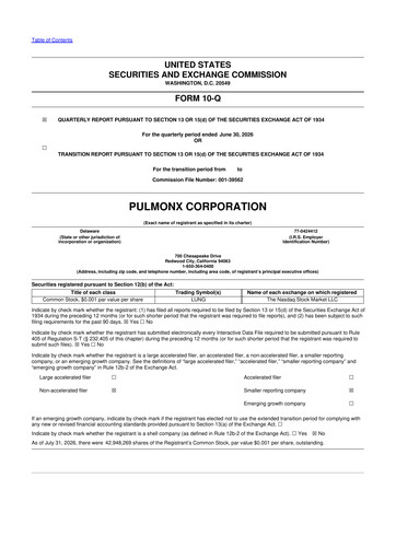 Thumbnail Pulmonx 10-Q Quarterly Report FY2026 