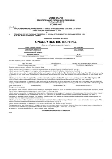 Thumbnail Oncolytics Biotech
 10-K Annual Report 2025