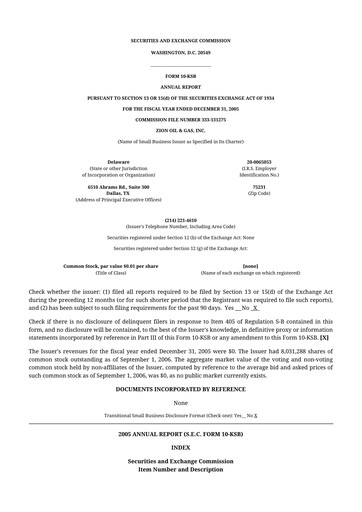 Vorschaubild Zion Oil & Gas 10-K Jahresbericht 