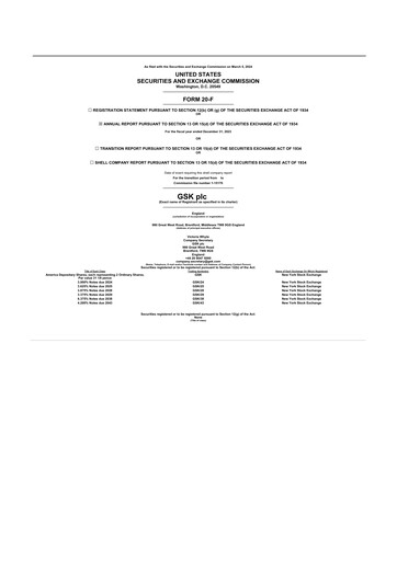 Thumbnail GSK plc 20-F Annual Report 2023