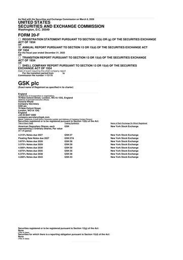 Thumbnail GSK plc 20-F Annual Report 2025