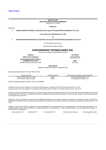 Thumbnail Synchronoss Technologies 10-K Annual Report 2024