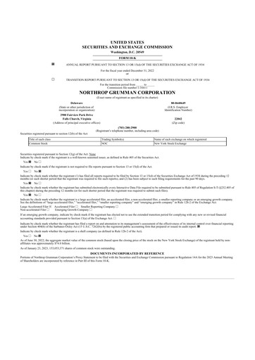 Thumbnail Northrop Grumman 10-K Annual Report 2022