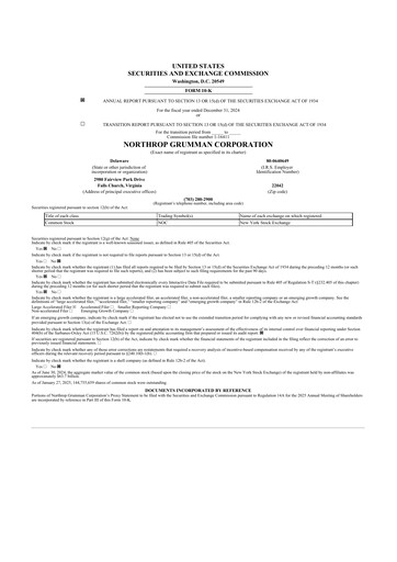 Thumbnail Northrop Grumman 10-K Annual Report 2024