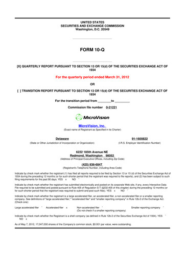 Thumbnail MicroVision 10-Q Quarterly Report FY2012 