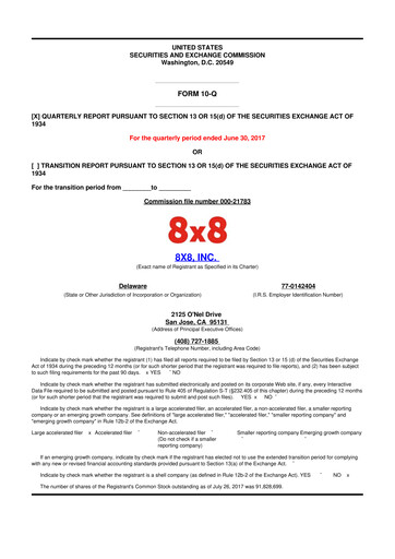 Thumbnail 8x8
 10-Q Quarterly Report FY2018 