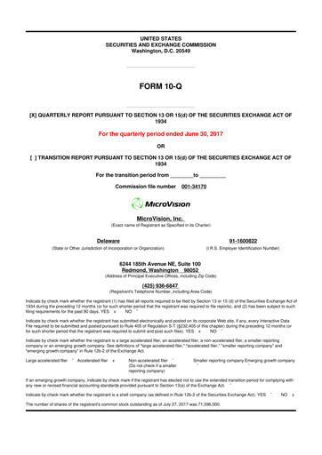 Thumbnail MicroVision 10-Q Quarterly Report FY2017 