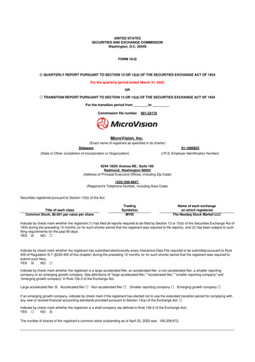 Thumbnail MicroVision 10-Q Quarterly Report FY2022 