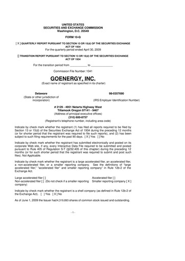 Thumbnail Prairie Operating 10-Q Quarterly Report FY 