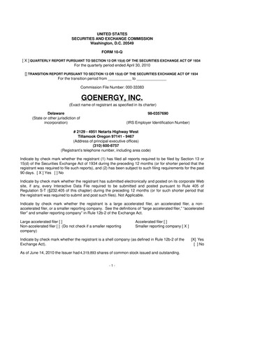 Thumbnail Prairie Operating 10-Q Quarterly Report FY 