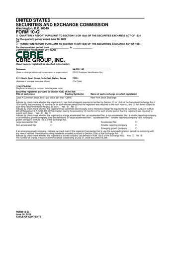 Thumbnail CBRE Group
 10-Q Quarterly Report FY2026 
