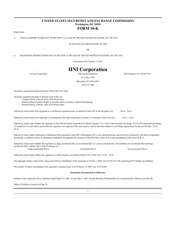 Thumbnail HNI Corporation
 10-K Annual Report 