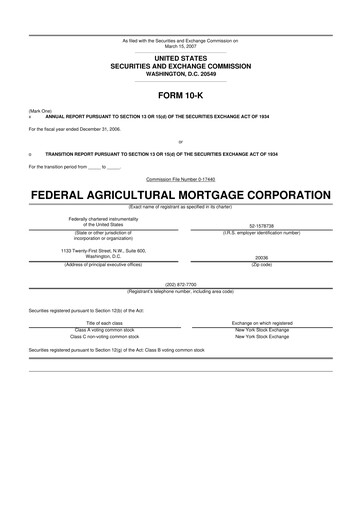 Thumbnail Federal Agricultural Mortgage Corporation 10-K Annual Report 