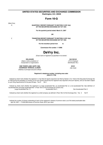 Miniature Adtalem Global Education
 10-Q Rapport trimestriel  