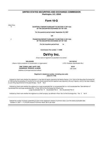 Miniature Adtalem Global Education
 10-Q Rapport trimestriel  