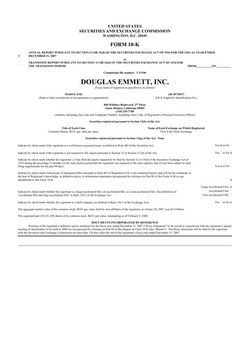 Thumbnail Douglas Emmett 10-K Annual Report 