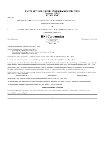 Thumbnail HNI Corporation
 10-K Annual Report 