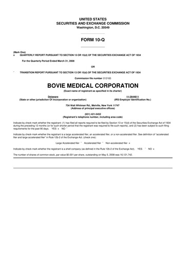 Miniature Apyx Medical 10-Q Rapport trimestriel  