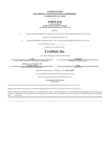 Thumbnail Live Ventures 10-K Annual Report 