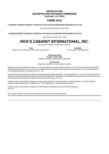 Thumbnail RCI Hospitality Holdings 10-Q Quarterly Report FY 