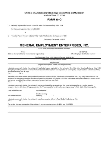 Miniature GEE Group 10-Q Rapport trimestriel  