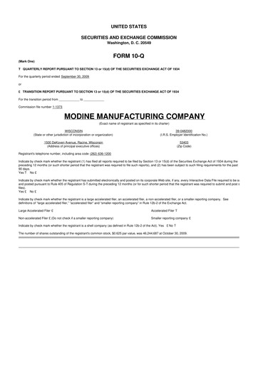 Thumbnail Modine Manufacturing
 10-Q Quarterly Report FY 