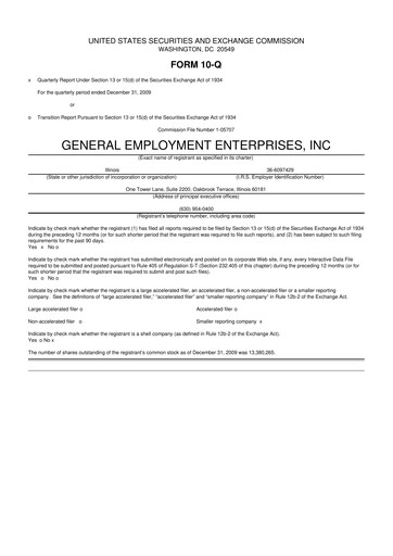 Miniature GEE Group 10-Q Rapport trimestriel  